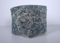 Anita Square Pouf, Blue Blue Fabric