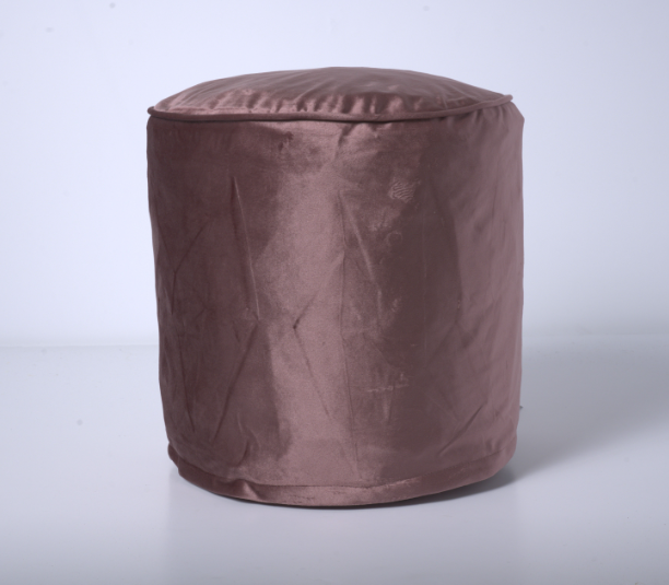 Shimon Cylinder Pouf, Blush Pink Pink Velvet