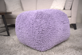 Spongy Microfiber Square Pouf, Lavender Lavender Microfiber