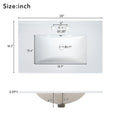 30Inch Transitional Style Bathroom Vanity Cabinet Combo With Ceramic Sink Green Bathroom Solid Wood Mdf