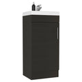 Sevilla Bathroom Vanity, Single Door Cabinet, Black Black Particle Board Particle Board