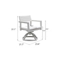 Outdoor Patio Aluminum Swivel Rocker 2Pcs With Outdoor Grade Sunbrella Fabric Cushions, Grayish Yes Dining Set Grayish Rust Resistant Frame Fade Resistant Cushion Modern Multiple Chairs Seating Group Foam Aluminum