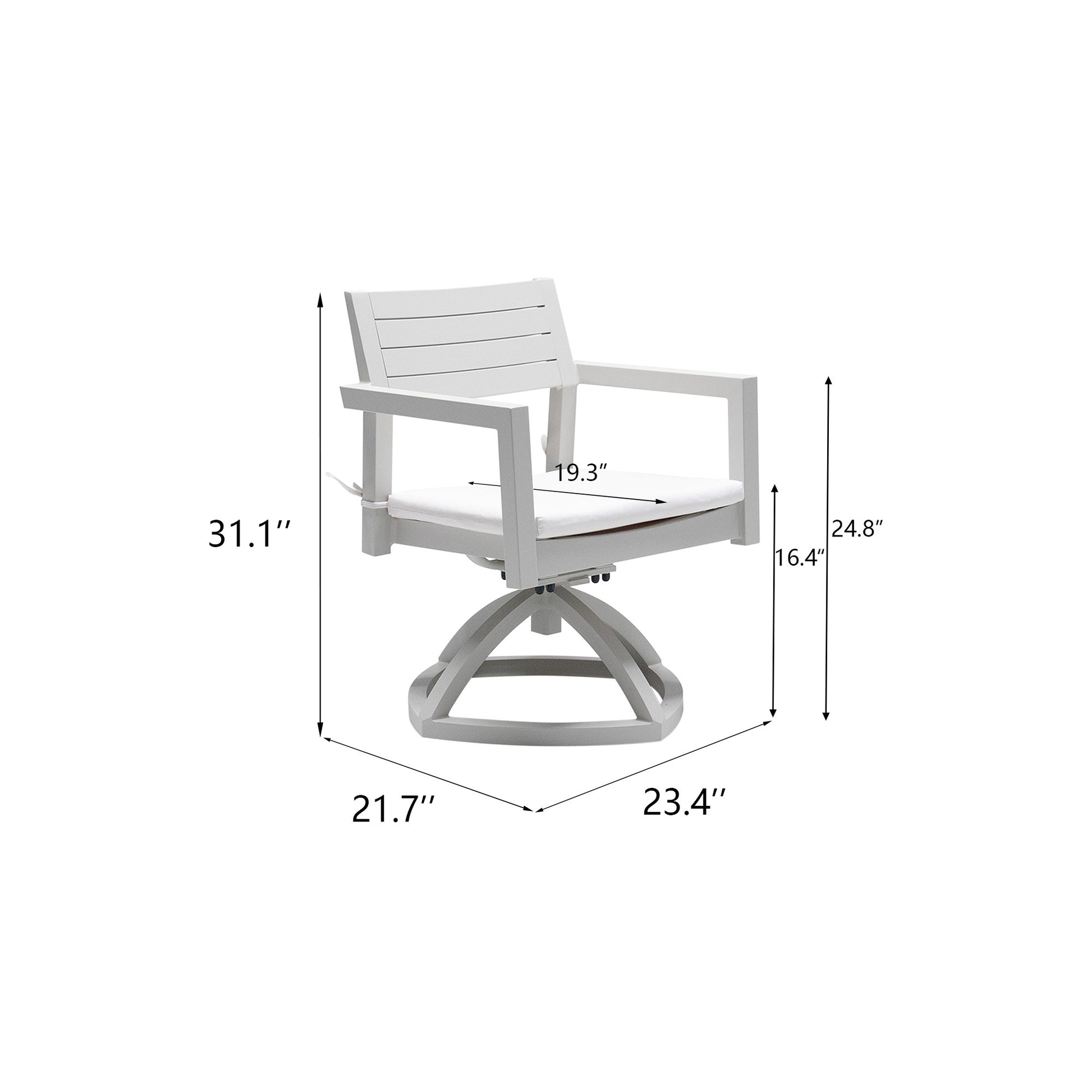 Outdoor Patio Aluminum Swivel Rocker 2Pcs With Outdoor Grade Sunbrella Fabric Cushions, Grayish Yes Dining Set Grayish Rust Resistant Frame Fade Resistant Cushion Modern Multiple Chairs Seating Group Foam Aluminum