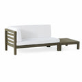 Oana Left Corner Bench And Coffee Table, White White Seats 2 Acacia Wood