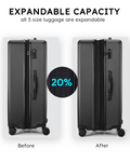 Hard Sided Expandable Luggage With Tsa Lock Travel Essentials Suitcase With Spinner Wheels 24