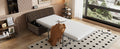 Twin Size Folding Ottoman Sleeper Bed With Mattress Convertible Guest Bed Espresso Espresso Foam Linen 1 Seat