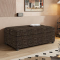 Twin Size Folding Ottoman Sleeper Bed With Mattress Convertible Guest Bed Espresso Espresso Foam Linen 1 Seat