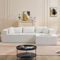 L Shape Modular Sectional Living Room Sofa Set Upholstered Sleeper Sofa For Living Room,16.53 Inch Cushion Heightening, 2 Pc Free Combination,Beige Beige Fabric 3 Seat