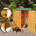 Xwt011 Wooden Shed Natural For Backyard Garden Big Tool Storage Flat Roof Tool Room 63.58