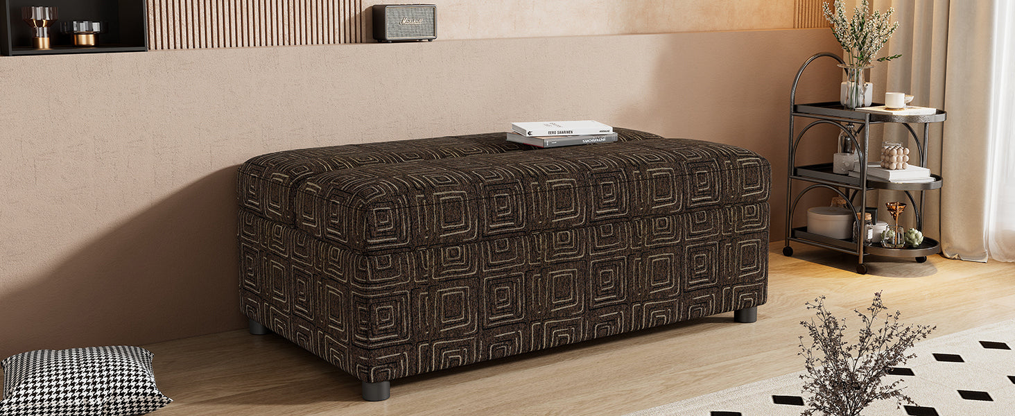 Twin Size Folding Ottoman Sleeper Bed With Mattress Convertible Guest Bed Espresso Espresso Foam Linen 1 Seat