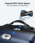 Hard Sided Expandable Luggage With Tsa Lock Travel Essentials Suitcase With Spinner Wheels 24