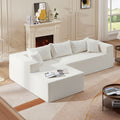 L Shape Modular Sectional Living Room Sofa Set Upholstered Sleeper Sofa For Living Room,16.53 Inch Cushion Heightening, 2 Pc Free Combination.Beige Beige Fabric 3 Seat