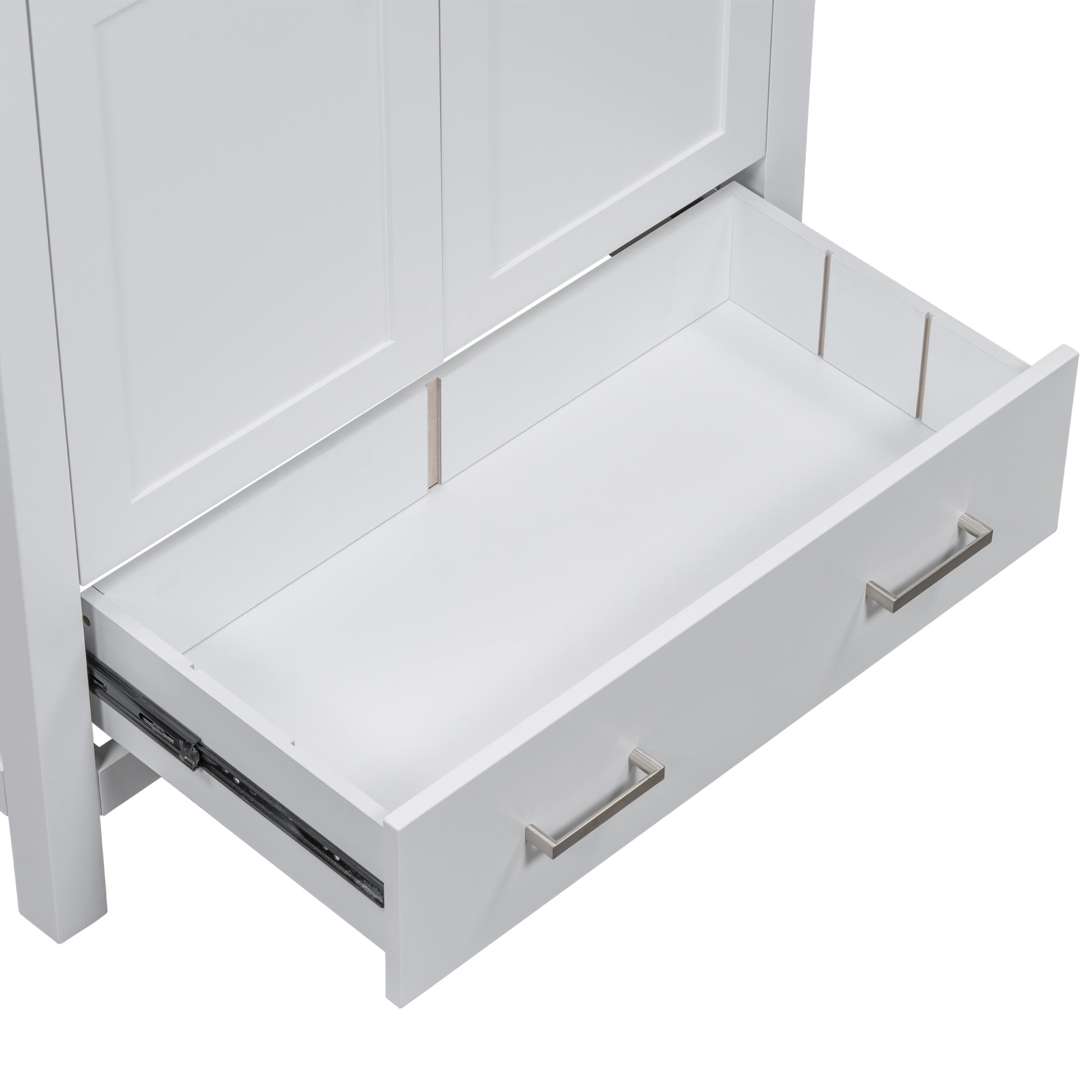 30" White Bathroom Vanity With Single Sink, Combo Cabinet Undermount Sink, Bathroom Storage Cabinet With 2 Doors And A Drawer, Soft Closing, Multifunctional Storage, Solid Wood Frame White Bathroom Solid Wood Mdf