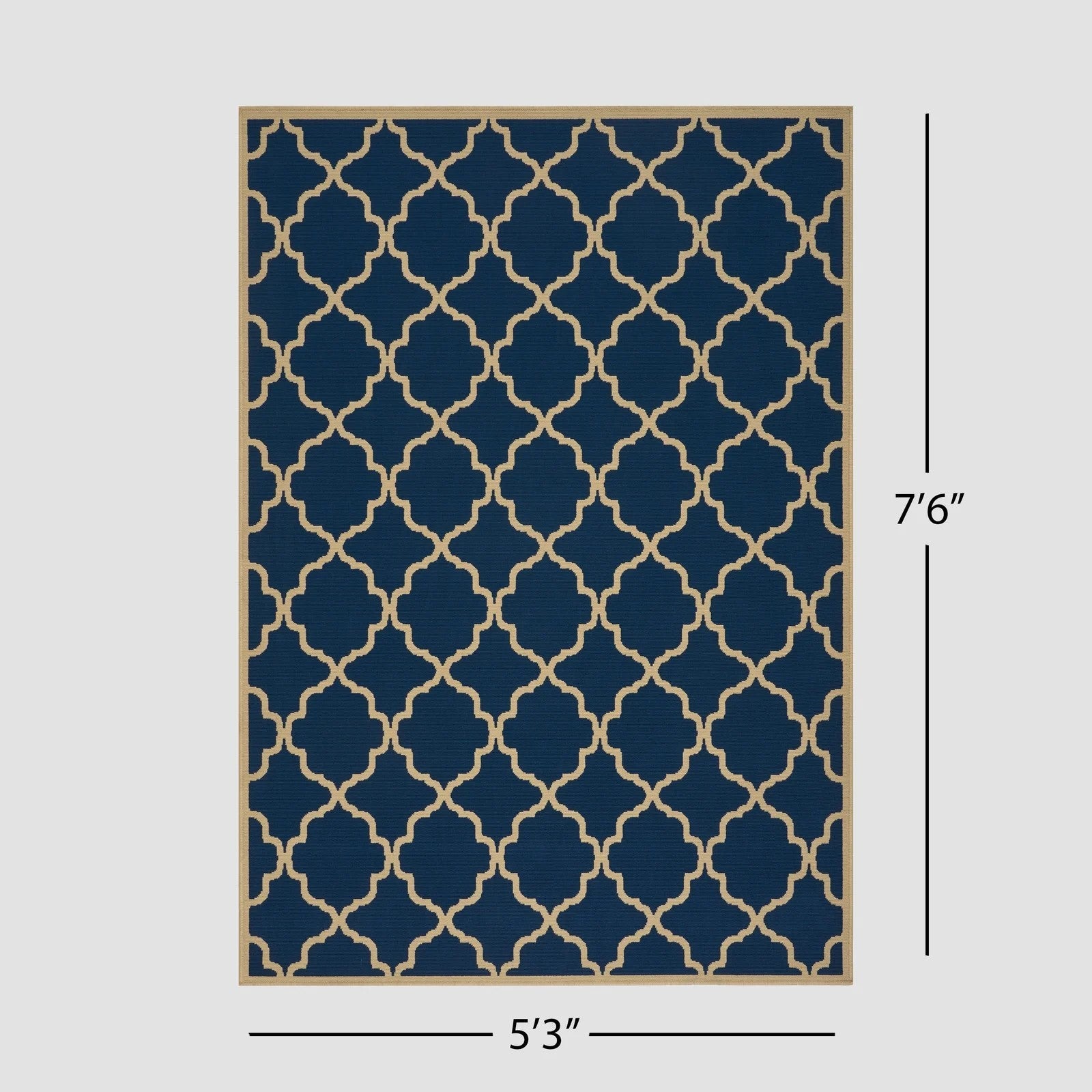 Riviera 4770L 5'3" X 7'6" Rug Navy Polypropylene