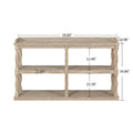 Console Table With 3 Tier Open Storage Spaces And Roman Column Effect Support Legs,Narrow Sofa Entry Table For Living Room, Entryway And Hallway Antique Wood White Antique White Gray Gray Mdf Mdf