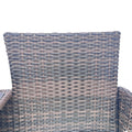 Wicker Patio Conversation Furniture Set, Outdoor Furniture Set With Removable Cushions & Table, Tempered Glass Top, Modern Rattan Bench For Garden Lawn Backyard Yes Complete Patio Set Red Brown Weather Resistant Frame Water Resistant Cushion Garden &
