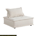 Living Room Furniture Tufted Accent Chair With Bolster Pillow Beige Boucle Fabric Upholstered 1Pc Modern Modular Armless Chair Solid Wood Beige Primary Living Space Contemporary,Modern Solid Wood