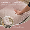 Oversize Seat Cirss Cross Chair With Wheels, Elegant Design Computer Chair, Adjustable Height 360 Rolling Swivel Home Office Chair For Small Space, Dressing Room, Living Room Gray Pink Pink Grey Primary Living Space Casual Foam Pu Leather