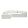 L Shape Modular Sectional Living Room Sofa Set Upholstered Sleeper Sofa For Living Room,16.53 Inch Cushion Heightening, 2 Pc Free Combination.Beige Beige Fabric 3 Seat