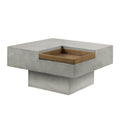 Kailano Coffee Table, Weathered Gray Finish Lv01928 Gray Cement