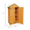 Xwt010 Wooden Shed Natural For Backyard Garden Big Spire Tool Storage 68.50