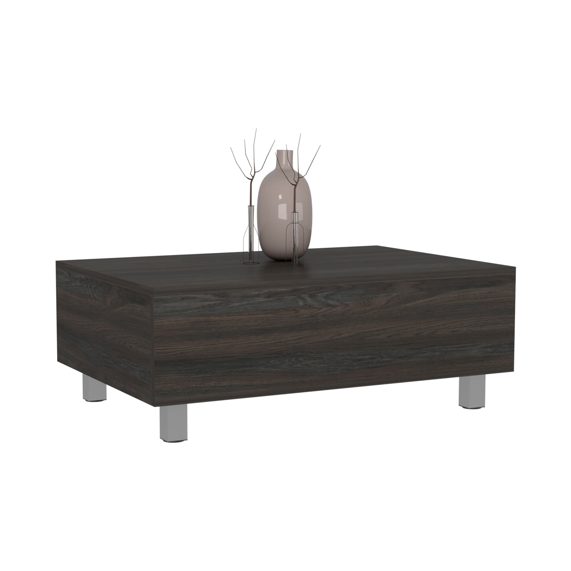 Lift Top Coffee Table, Storage Compartment, Carbon Espresso Brown Particle Board Particle Board