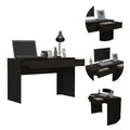 Acanto 2 Drawer Writing Computer Desk, Black Black Particle Board Particle Board