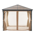 Aruba Aluminum 10 X 10 Ft. Gazebo Black Brown Aluminum