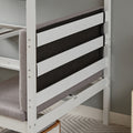 Twin Over Twin Bunk Beds Can Be Turn Into Upper Bed And Down Desk, Cushion Sets Are Free. White,79''L X 40.9''W X 79''H. Twin White Iron