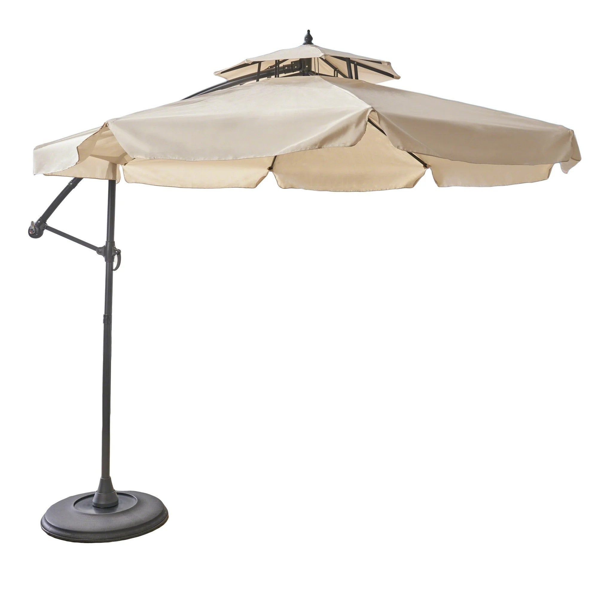 Baja Banana Canopy Sunshade Beige Black Garden & Outdoor Umbrellas Fabric Metal