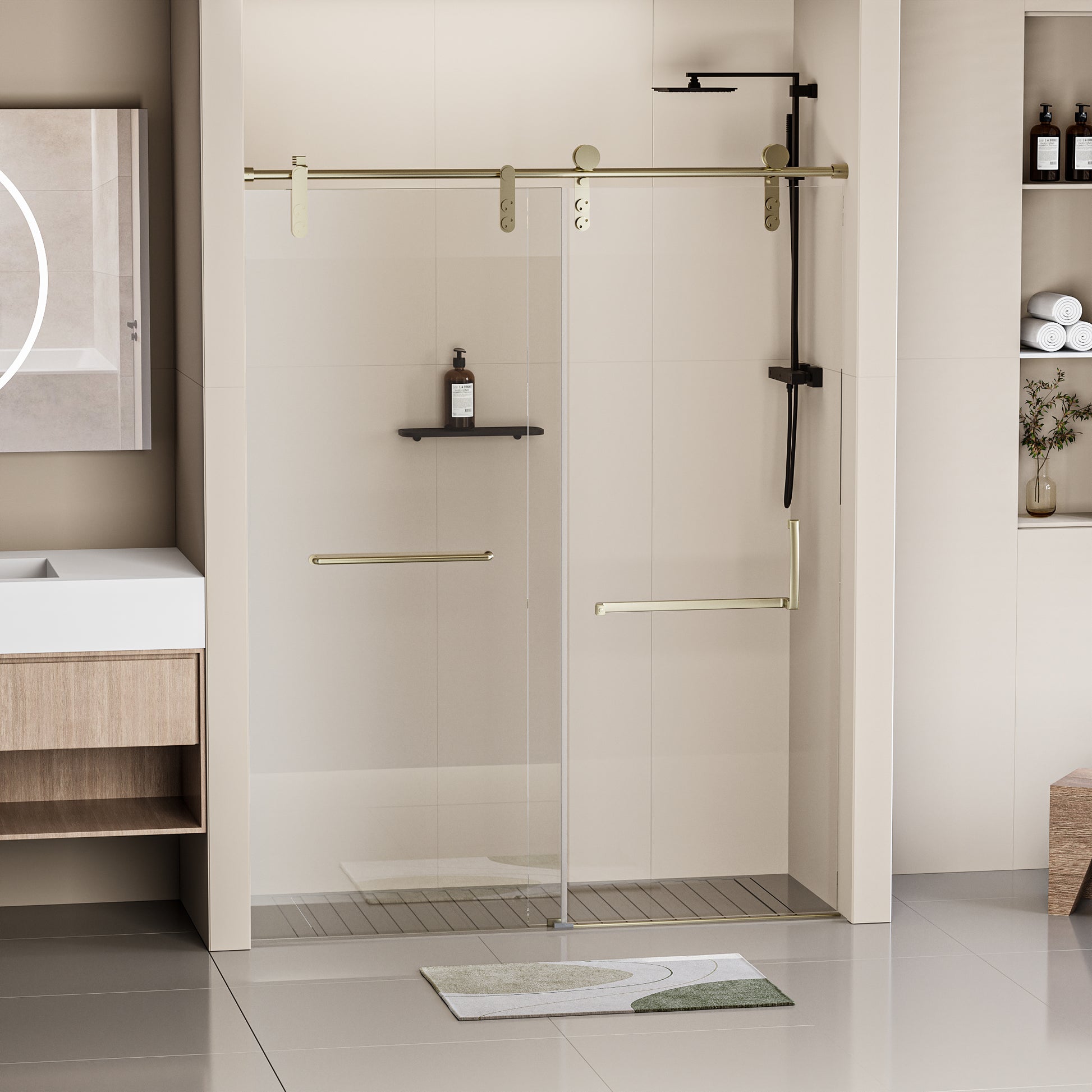 Shower Door Hardware & Handles Aluminium Alloy Chrome Aluminium Alloy