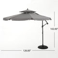 Baja Banana Canopy Sunshade Black Grey Garden & Outdoor Umbrellas Fabric Metal