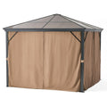 Aruba Aluminum 10 X 10 Ft. Gazebo Black Brown Aluminum