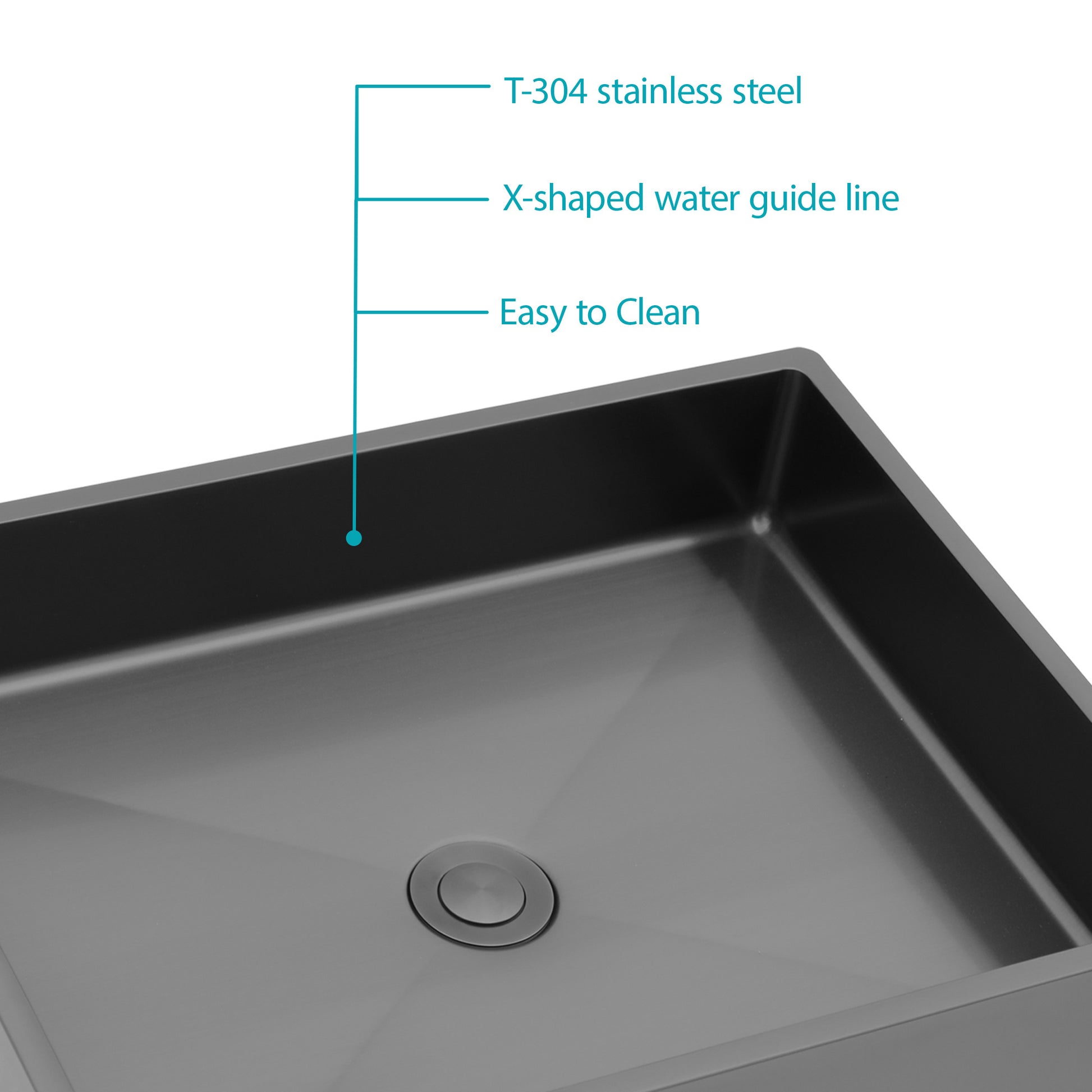 19"X15" Gunmetal Black Stainless Steel Bathroom Sink With Pop Up Drain Gunmetal Black Stainless Steel