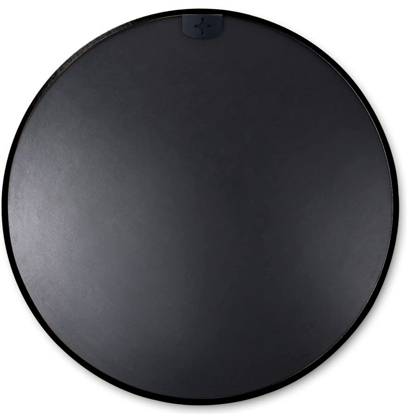 Black 20 Inch Metal Round Bathroom Mirror Black Classic Mdf Glass Aluminium Alloy