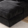 Modern Luxury Sofa Couch For Living Room Quality Corduroy Upholstery Sleeper Sofa Bed Daybed Black Black Corduroy 1 Seat