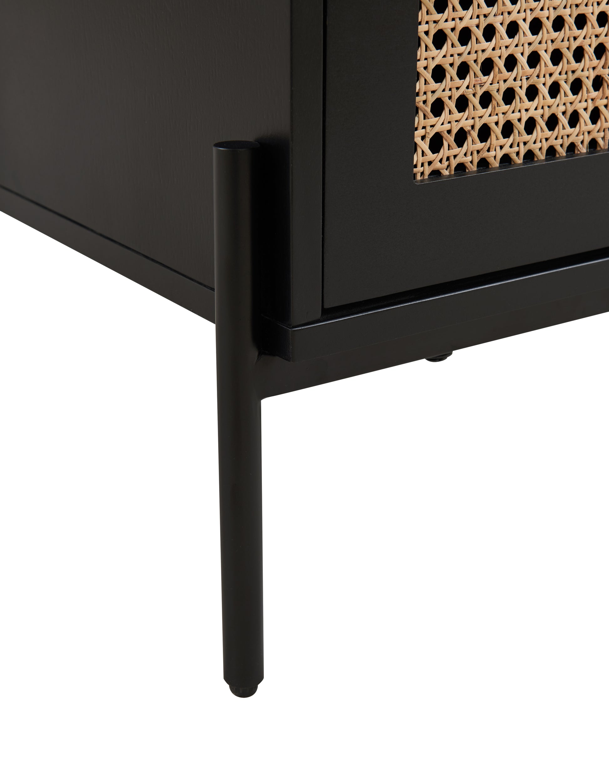 Rattan Storage Cabinet With 3 Large Drawers, Boho Mid Century Wooden Nightstand Drawer Dresser, Sideboard Buffet Cabinet With Storage For Living Room Dining Room Hallway Bedroom, 30 15.8 30 Inches Black Mdf