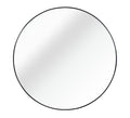 Black 36 Inch Metal Round Bathroom Mirror Black Classic Mdf Glass Aluminium Alloy