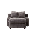 Modern Luxury Sofa Couch For Living Room Quality Corduroy Upholstery Sleeper Sofa Bed Daybed Grey Grey Corduroy 1 Seat