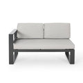 Dursley Outdoor Aluminum V Shape Sofa Sectional Yes Beige Grey Garden & Outdoor Aluminium