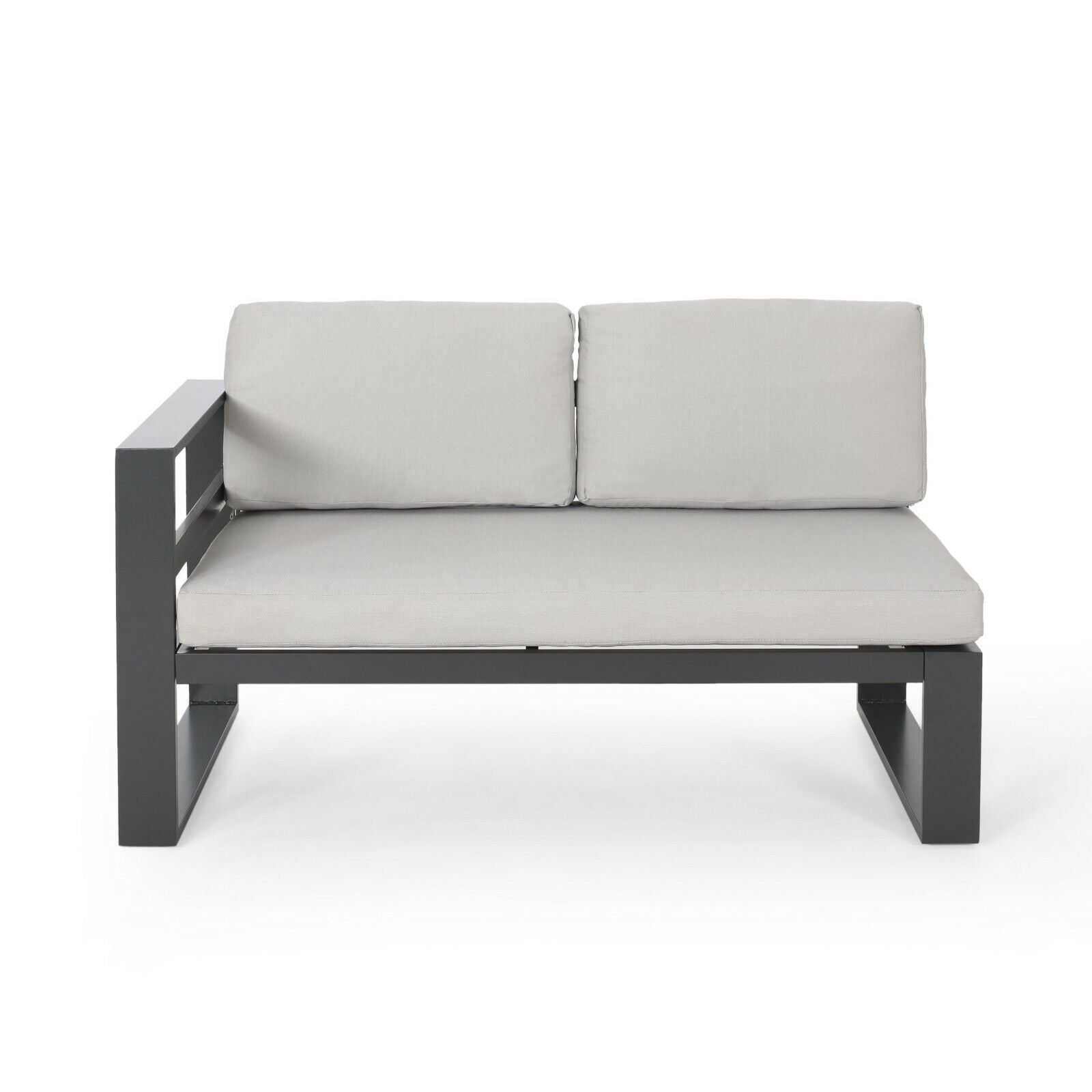 Dursley Outdoor Aluminum V Shape Sofa Sectional Yes Beige Grey Garden & Outdoor Aluminium