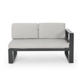 Dursley Outdoor Aluminum V Shape Sofa Sectional Yes Beige Grey Garden & Outdoor Aluminium