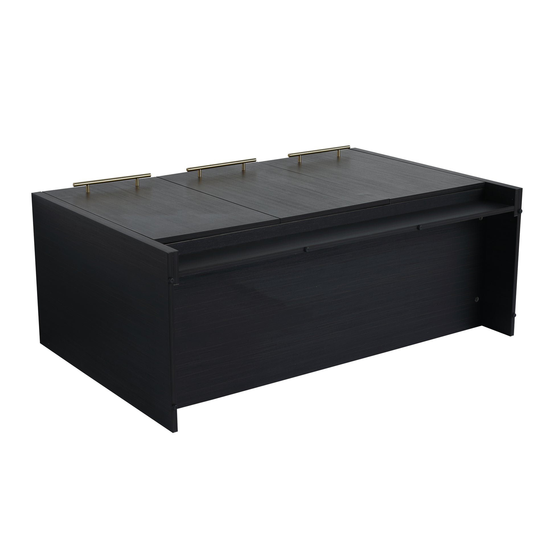 48 Inch Freestanding Bathroom Vanity With Resin Sink, With Soft Closing Door, Kd Package Black Chestnut Bathroom Modern Plywood