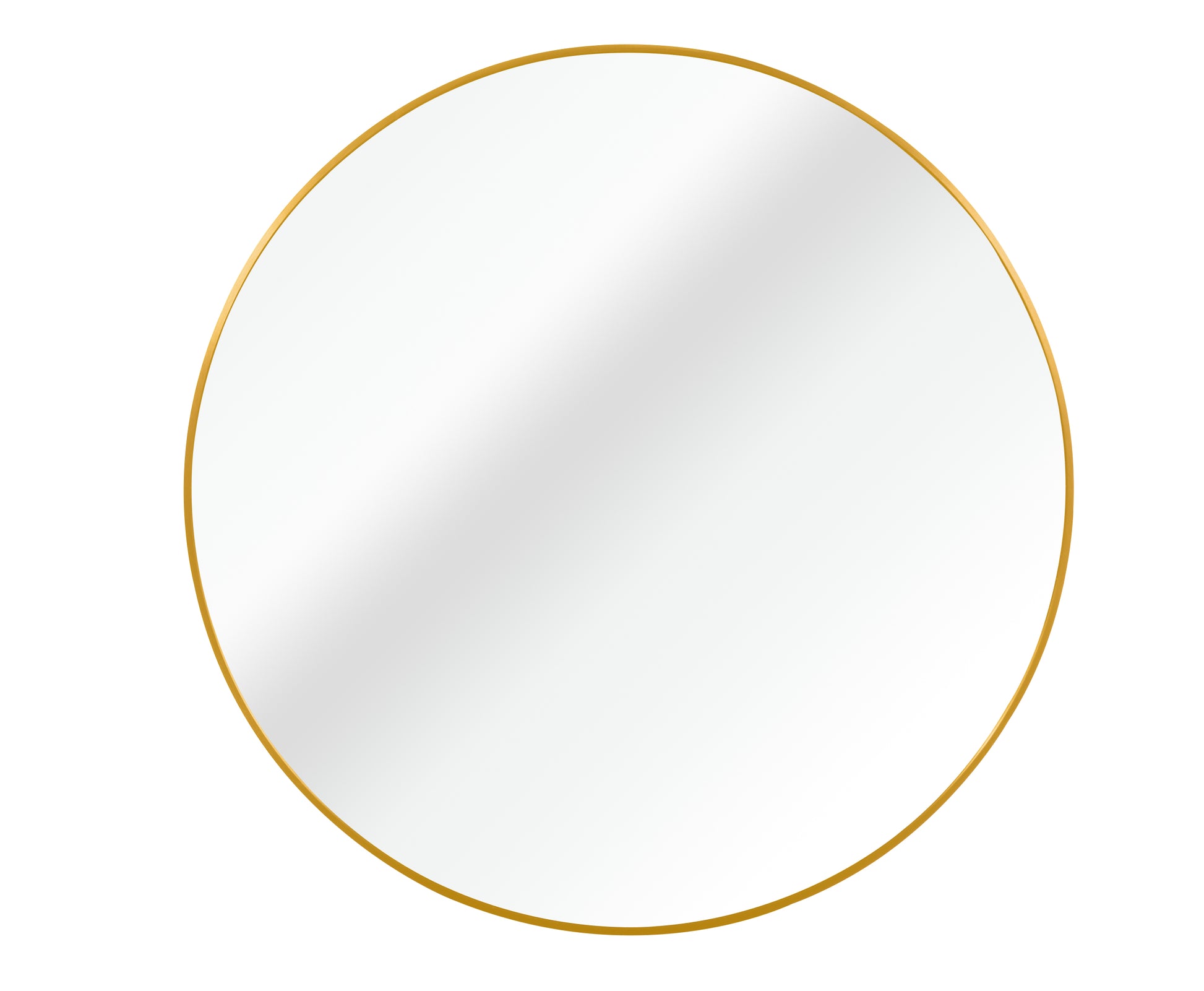 Gold 39 Inch Metal Round Bathroom Mirror Gold Classic Mdf Glass Aluminium Alloy