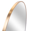 Gold 42 Inch Metal Round Bathroom Mirror Gold Classic Mdf Glass Aluminium