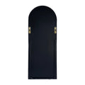 Black 71X27.5 Inch Metal Arch Stand Full Length Mirror Black Classic Mdf Glass Aluminium Alloy