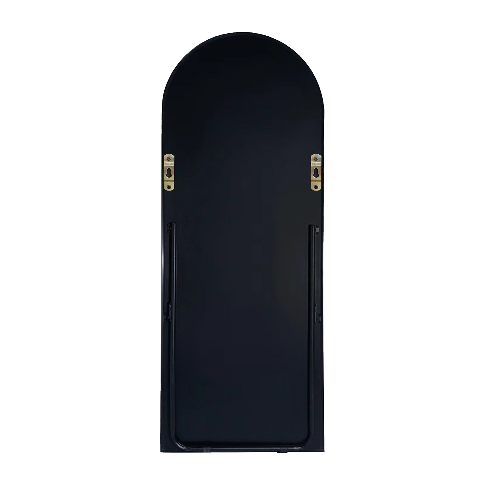 Black 71X27.5 Inch Metal Arch Stand Full Length Mirror Black Classic Mdf Glass Aluminium Alloy