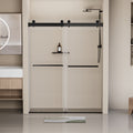 44 48 In. W X 76 In. H Frameless Soft Closing Shower Door, Double Sliding Shower Door, 5 16