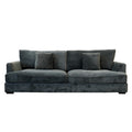 Ashton Grey Down Sofa Grey Wood Chenille 3 Seat