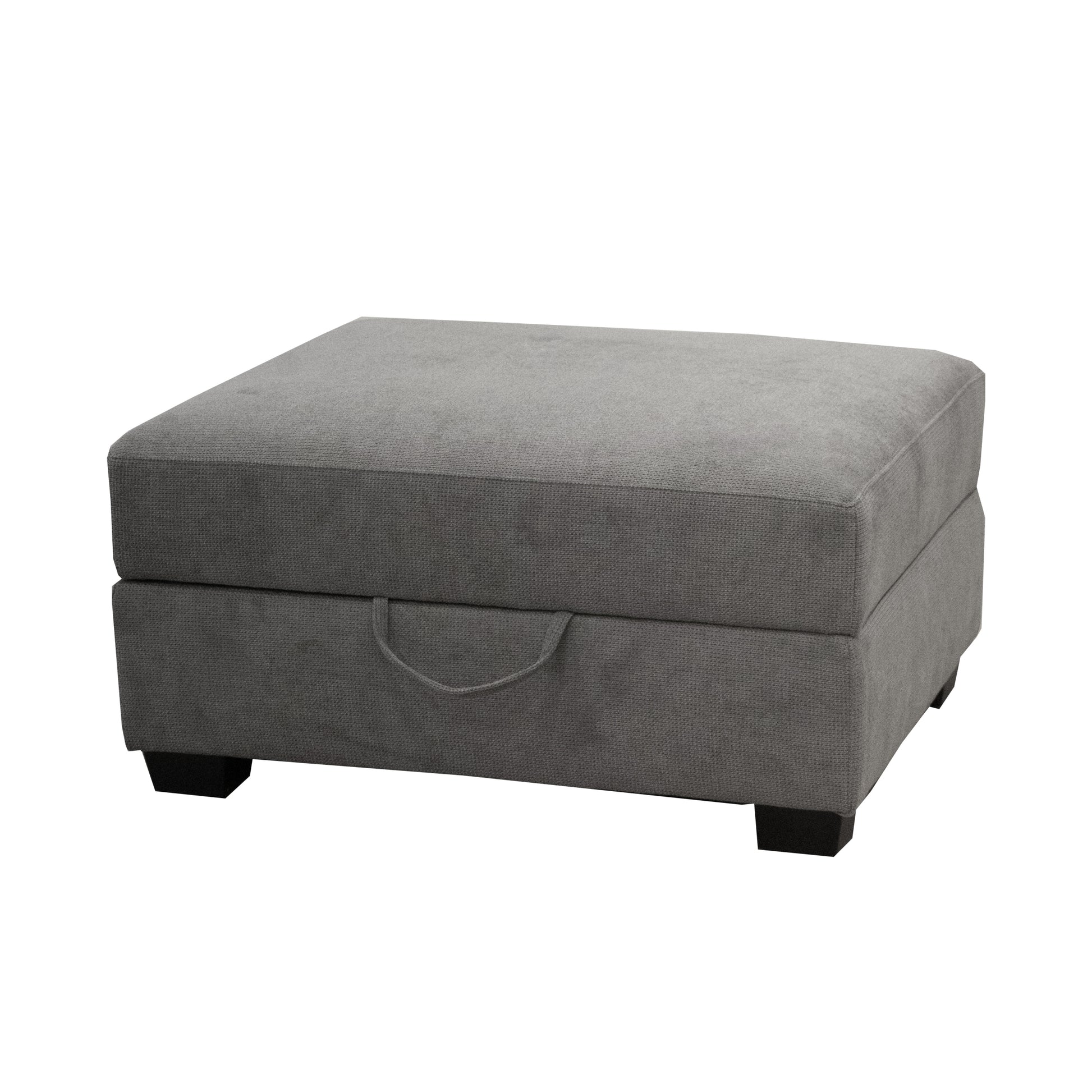 Scottsdale Grey Storage Ottoman Grey Wood Polyester Blend